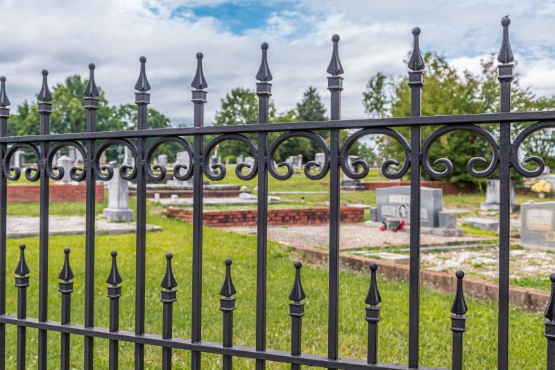 Gothic Iron Fence Installation